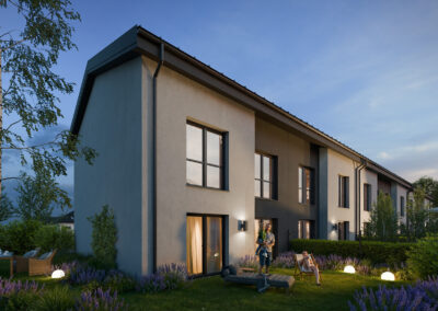 Lawendowe Osiedle domy w zabudowie szeregowej Myśliwska Rzeszów