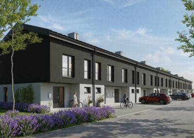 Lawendowe Osiedle domy w zabudowie szeregowej Myśliwska Rzeszów