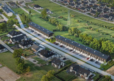 Lawendowe Osiedle domy w zabudowie szeregowej Myśliwska Rzeszów